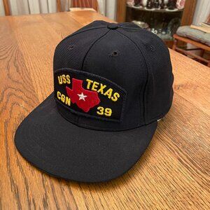 Vintage USS Texas CGN 39 Nuclear Guided Missile Cruiser Snapback Baseball Hat